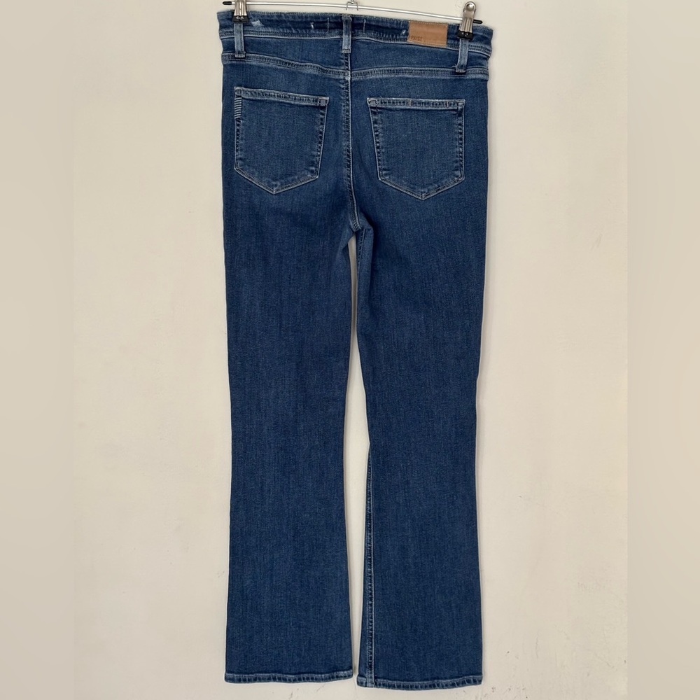 PAIGE Blue Flare Wide Leg Jeans Classic Denim - Picture 10 of 14